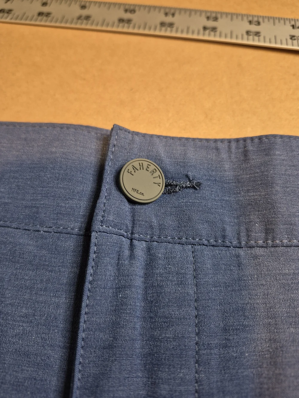 Faherty Navy Blue Flat-Front Performance Shorts 4567/7